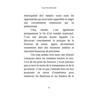 Ce qu'il me reste à faire