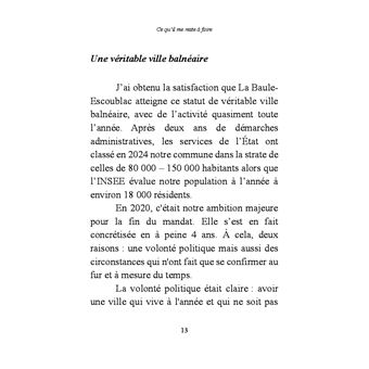 Ce qu'il me reste à faire