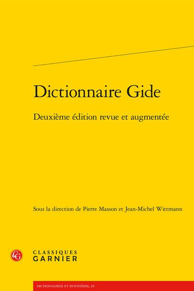 Dictionnaire Gide Deuxieme edition revue et augmentee - Coll