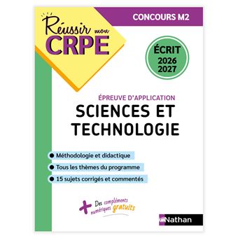 Réussir mon CRPE Sciences et technologie épreuve d'admissibilité écrit M2 - 2026 2027 - 1