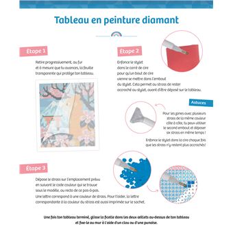 Mon tableau chat à diamanter - coffret avec accessoires