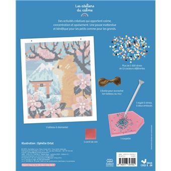 Mon tableau chat à diamanter - coffret avec accessoires