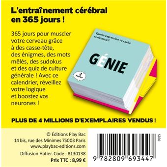 Mini calendrier 365 jours pour muscler son cerveau