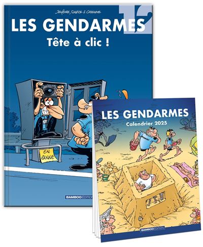 Les Gendarmes - tome 12 + calendrier 2025 offert Tête à clic ! - Henri Jenfèvre - Bamboo Eds - cartonné - Bande dessinée
