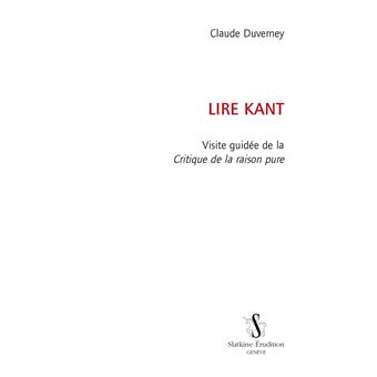 Lire Kant - 1