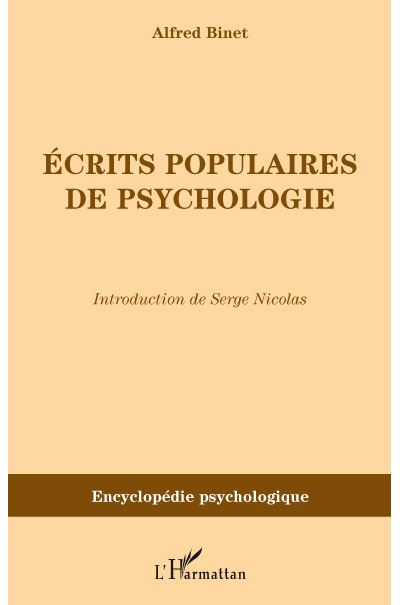 Ecrits populaires de psychologie - Alfred Binet - L'harm