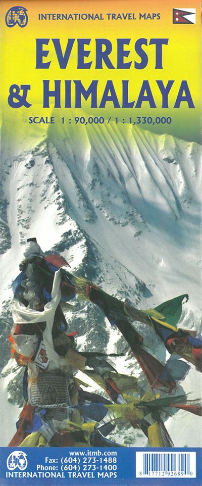 Everest & himalaya - Échelle 1:90 000 et 1:1 330 000 - Collectif - Itm Publishing - Atlas / carte