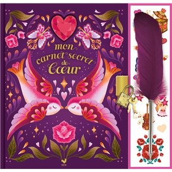 Mon carnet secrets de coeur - coffret avec accessoires