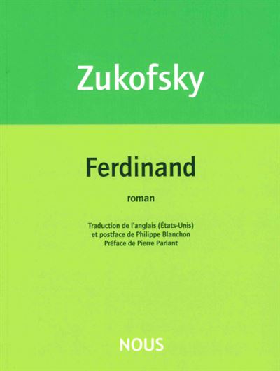 Ferdinand - Louis Zukofsky - broché