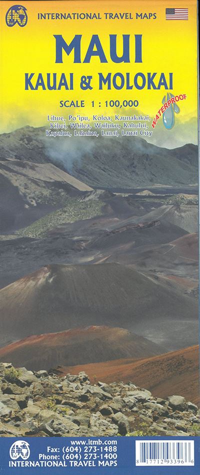 Maui - kauai & molokai - waterproof - Échelle 1:100 000 - Collectif - Itm Publishing - Atlas / carte