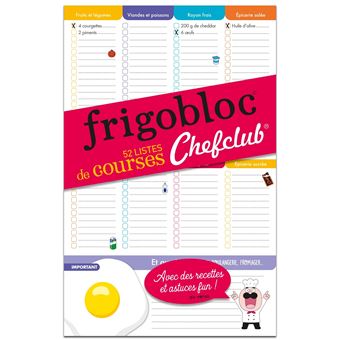 Frigobloc Liste des courses de la semaine - Cdiscount Beaux-Arts et Loisirs  créatifs