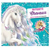 Ma pochette Chevaux - Carte à pailleter et à colorier - Ed 2019