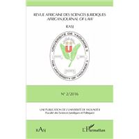 Revue africaine des sciences juridiques n°2 / 2016