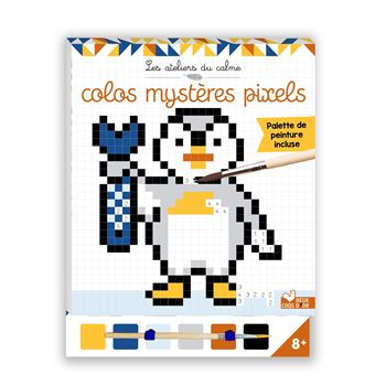 Colos mystères pixels - bloc avec pinceau et palette de peinture papier -  broché - Collectif, Livre tous les livres à la Fnac