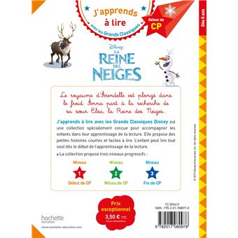 La Reine des Neiges - CP - niveau 1 : Isabelle Albertin - 2017080977 -  Livre primaire