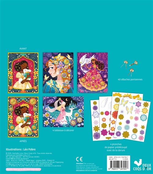 Mes portraits de Princesses à décorer en volume - boîte avec accessoires