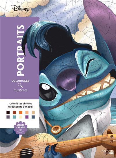 Coloriages mystères Disney - Portraits (trompe l'oeil) - Christophe-Alexis Pérez - Hachette Pratique - broché - Livre-jeu