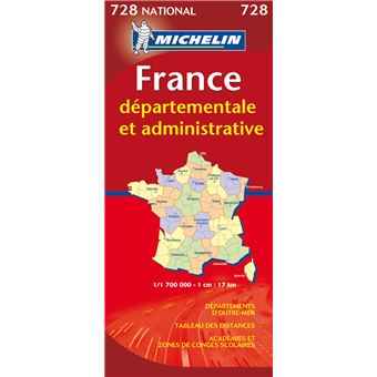 Carte Michelin N°910 - France Départementale Et Administrative - Édition 1999