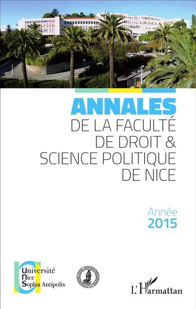 Annales de la faculte de droit et science politique de Nice