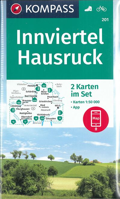 201 innviertel hausruckwald - Échelle 1:50 000 - Collectif - Kompass Karten - Atlas / carte