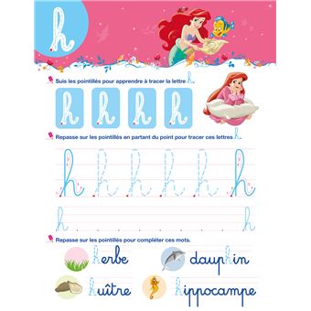 Disney - Princesses  Mon cahier effaçable - J'écris les lettres minuscules (4-6 ans)