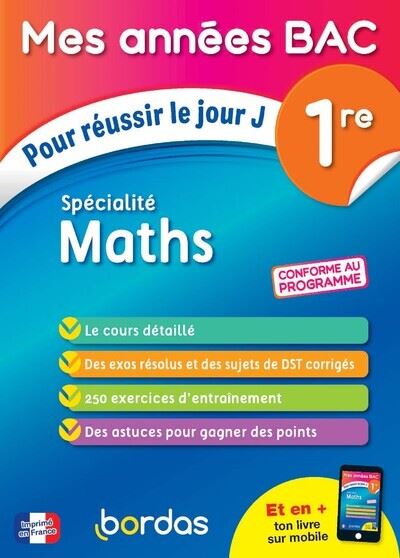 Mes années bac maths spécialités 1re - Christophe Pudepièce - broché