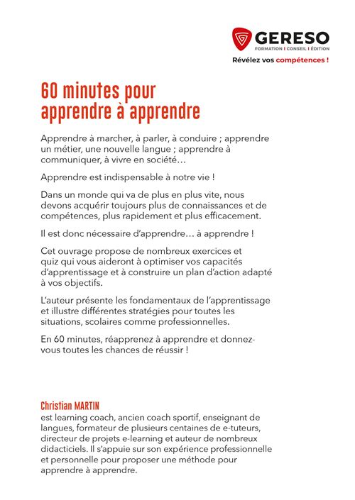 60 minutes pour apprendre à apprendre