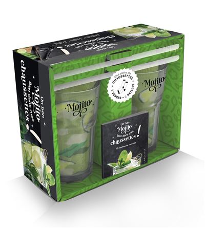 Un bon mojito bien dans mes chaussettes 2 verres a mojito + - Collectif - Larousse - Coffret - Jeux livres objets - Larousse