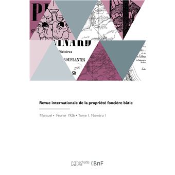 Revue internationale de la propriété foncière bâtie - 1