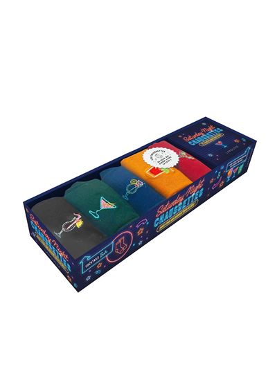 Saturday night chaussettes recettes cocktails + chaussettes - Collectif - Larousse - Coffret - Jeux livres objets - Larousse