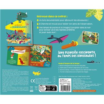 Mon coffret découverte dinosaures - coffret lampe