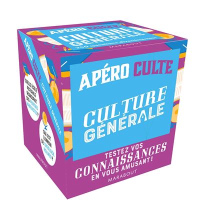Apéro culte - Culture générale - Stéphanie Bouvet - Marabout - Boîte ou accessoire - Jeux livres objets