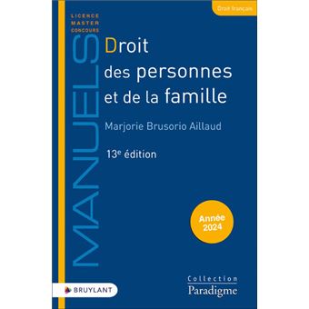 Droit Des Personnes Et De La Famille 9ème édition - Broché - Marjorie ...