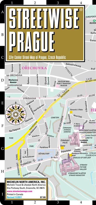 Streetwise prague map