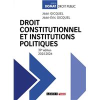 Droit constitutionnel et institutions politiques