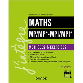 Maths Méthodes et Exercices MP/MP*- MPI/MPI* 6ème édition - broché ...