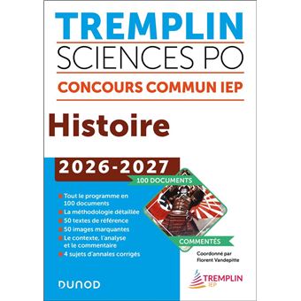 Tremplin Sciences Po Histoire Concours commun 2026-2027 - 1