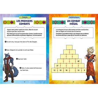 Cahier de vacances Dragon Ball Super 2025 - Les Incollables - Du CE2 au CM1 - 8/9 ans