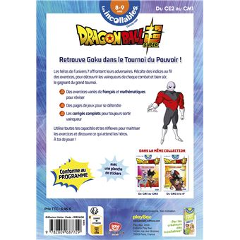 Cahier de vacances Dragon Ball Super 2025 - Les Incollables - Du CE2 au CM1 - 8/9 ans