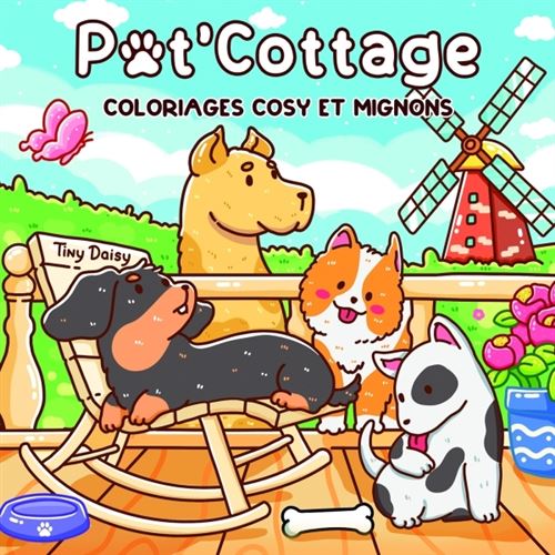 Pat'cottage  : coloriages cosy et mignons -  Tiny Daisy - Panini Comics - broché - Livre-jeu