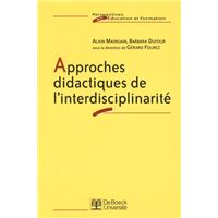 Approches didactiques de l'interdisciplinarite