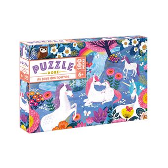 Puzzle doré Au pays des licornes - 100 pièces