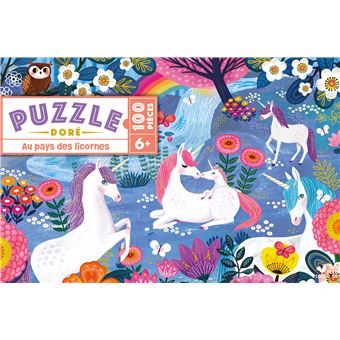 Puzzle doré Au pays des licornes - 100 pièces