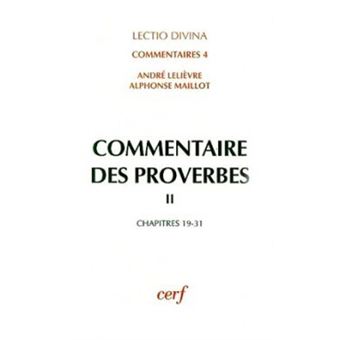 Commentaire des proverbes 2 - 1