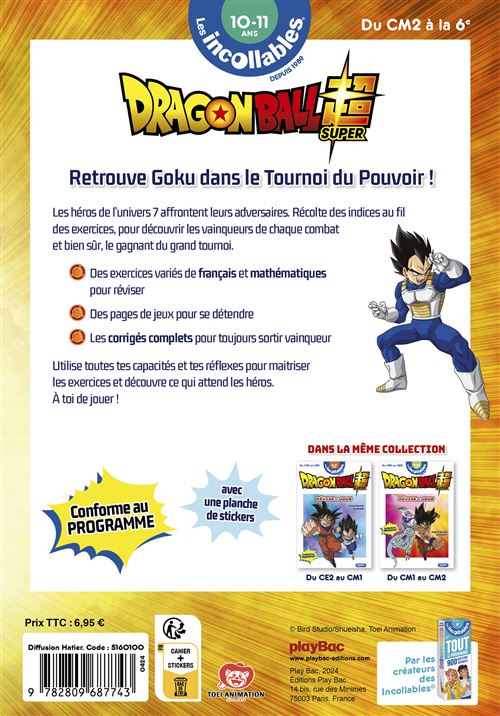 Cahier A5 ABYSTYLE Dragon Ball Super - Groupe Univers 7, 100 Pages, Couverture Cartonnée Officielle