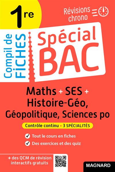 Tout le programme des 3 spécialités 1re en fiches visuelles