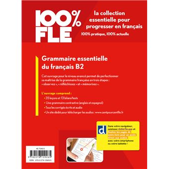 100% FLE - Grammaire essentielle du français B2 - livre + didierfle.app