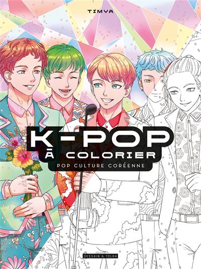 K-Pop à colorier - Pop culture coréenne -  Timya - broché