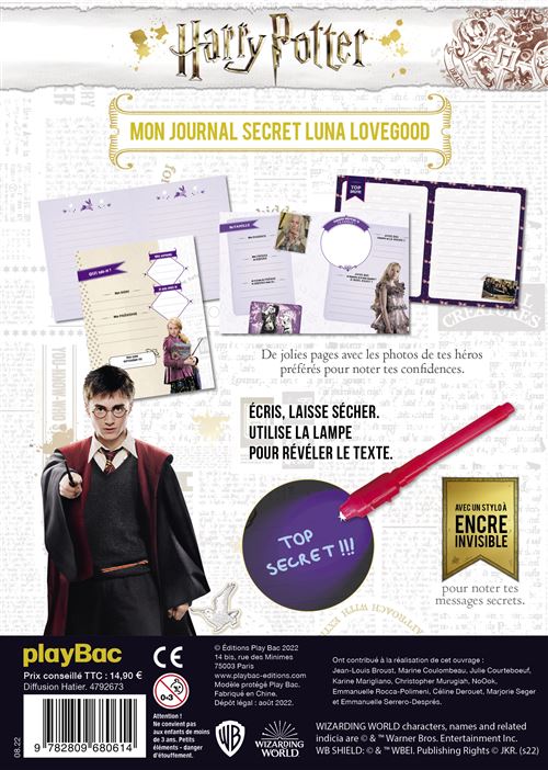 Harry Potter - Mon journal secret Luna Lovegood - Playbac