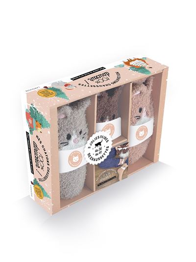 Coffret Mes chatons- chaussettes 1 livret + 3 paires de chaussettes - Collectif - Larousse - Coffret - Jeux livres objets - Larousse
